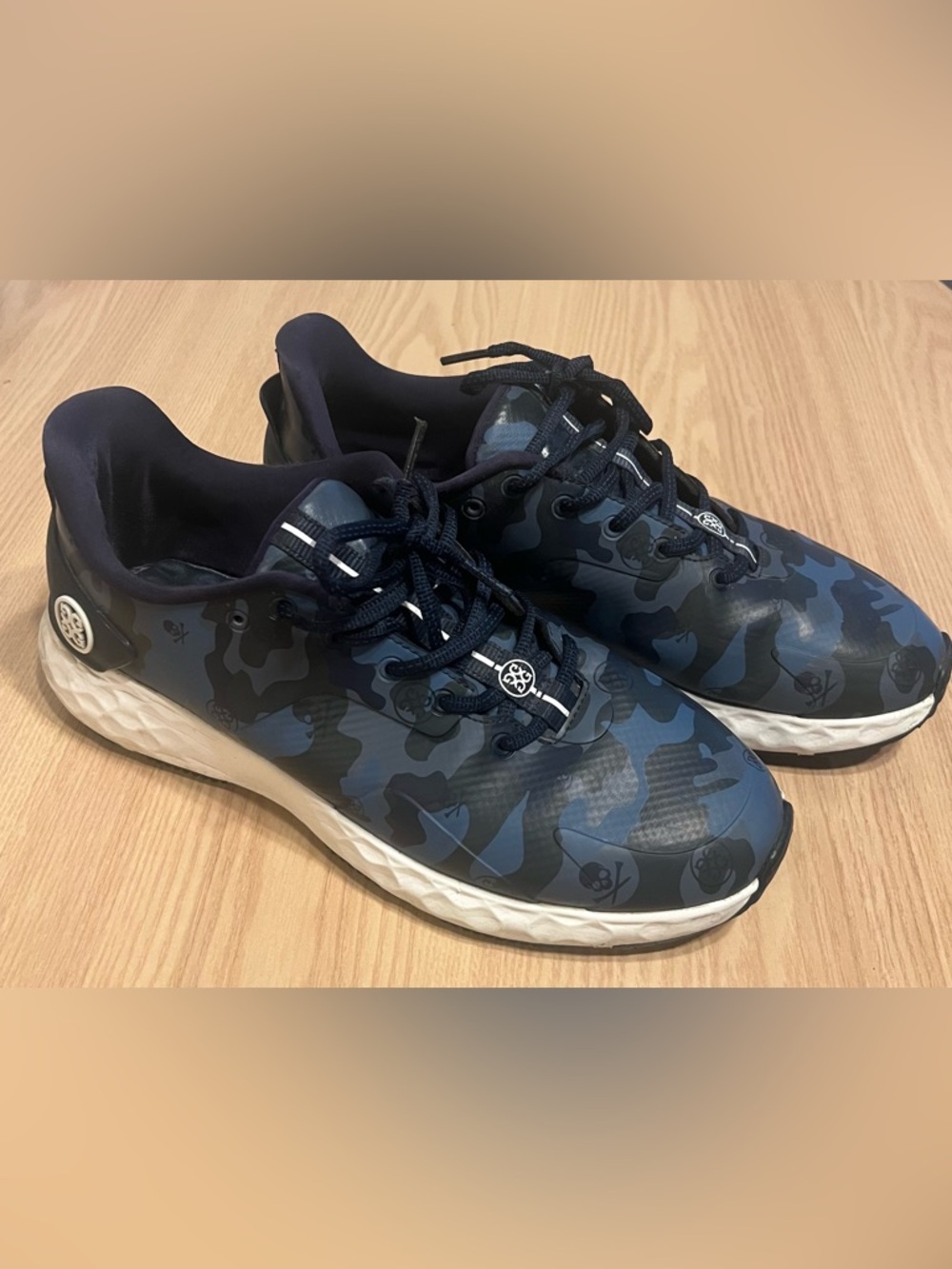 G/FORE Men's MG4+ Blue Camo Spikeless Golf Shoes - Picture 2 of 5